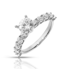 2.20 Carat Diamond Sidestone Ring Abigail