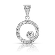 0.30 Carat Diamond Circle Pendant Minimalism