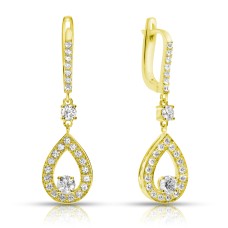 1.40 Carat Diamond Drop Earrings Shades of Perfection