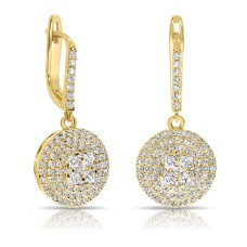 1.60 Carat Diamond Drop Earrings Cuatro Ojos