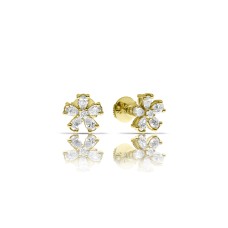 0.85 Carat Diamond Stud Earrings Spring Flowers