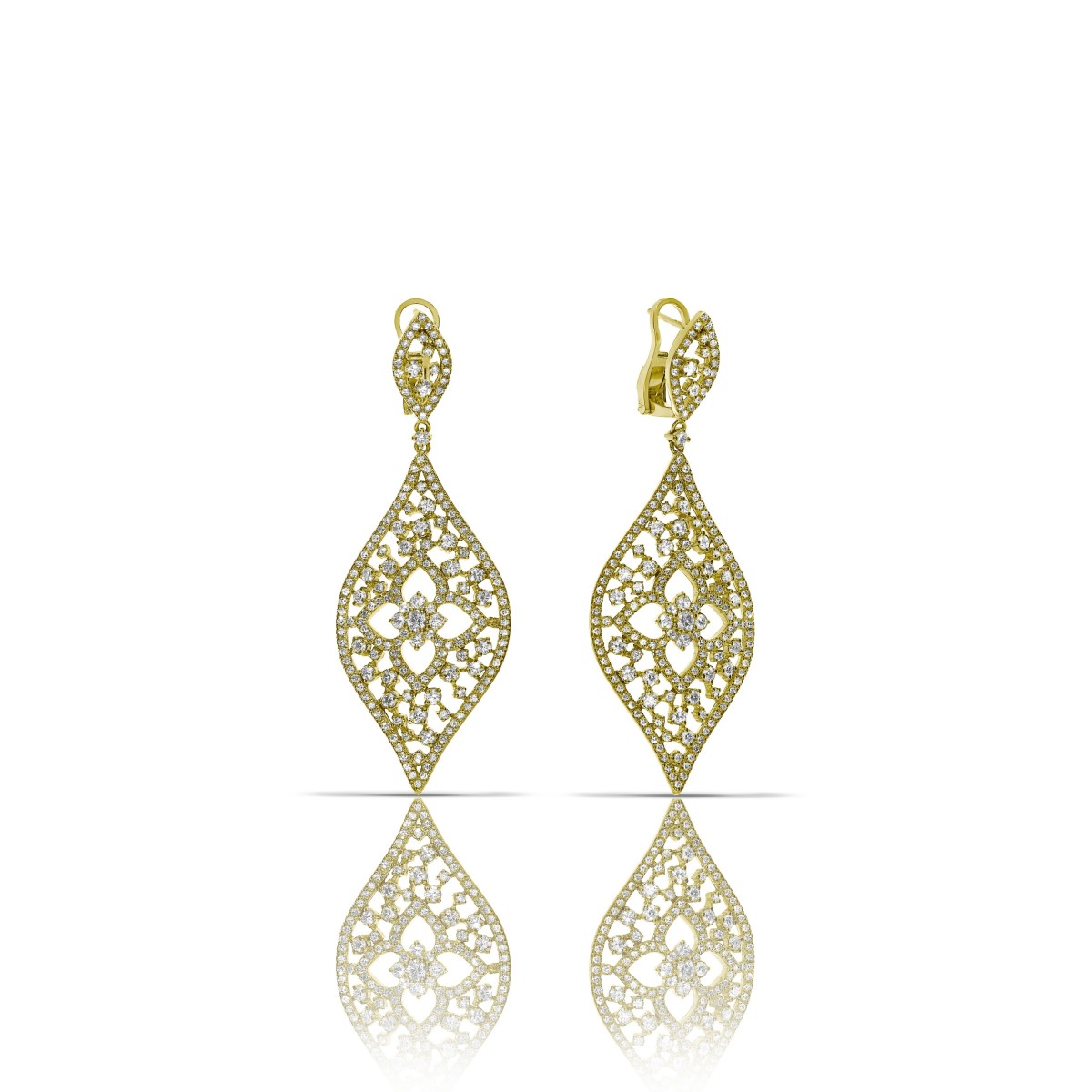 4 Carat Diamond Drop Earrings Autumn Duet