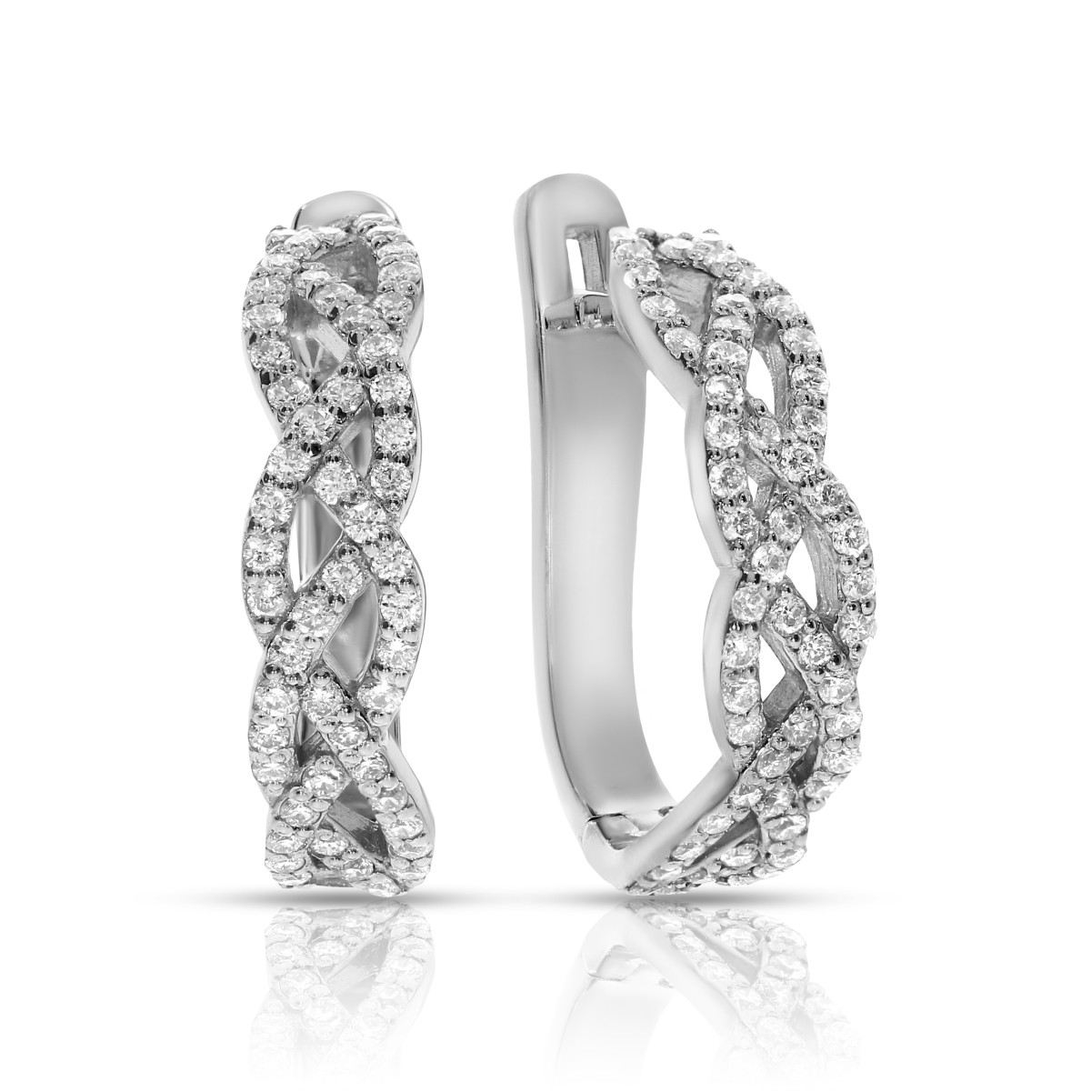 0.70 Carat Diamond Huggie Earrings Twirl
