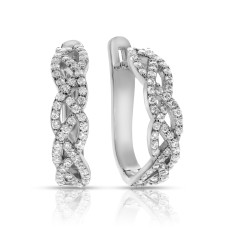 0.70 Carat Diamond Huggie Earrings Twirl