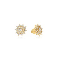 1.20 Carat Diamond Stud Earrings Snowflake