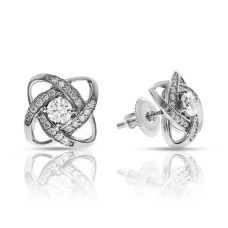 0.50 Carat Diamond Stud Earrings Curl