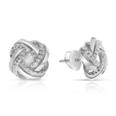 0.25 Carat Diamond Stud Earrings Spiral