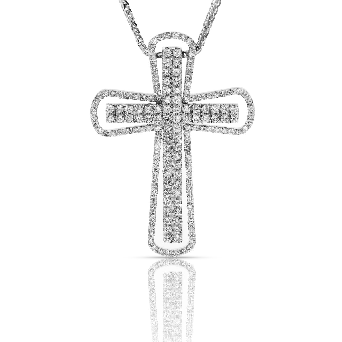 0.80 Carat Diamond Cross Pendant Great Tenderness