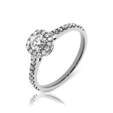 0.60 Carat Diamond Halo Ring Amore Rose