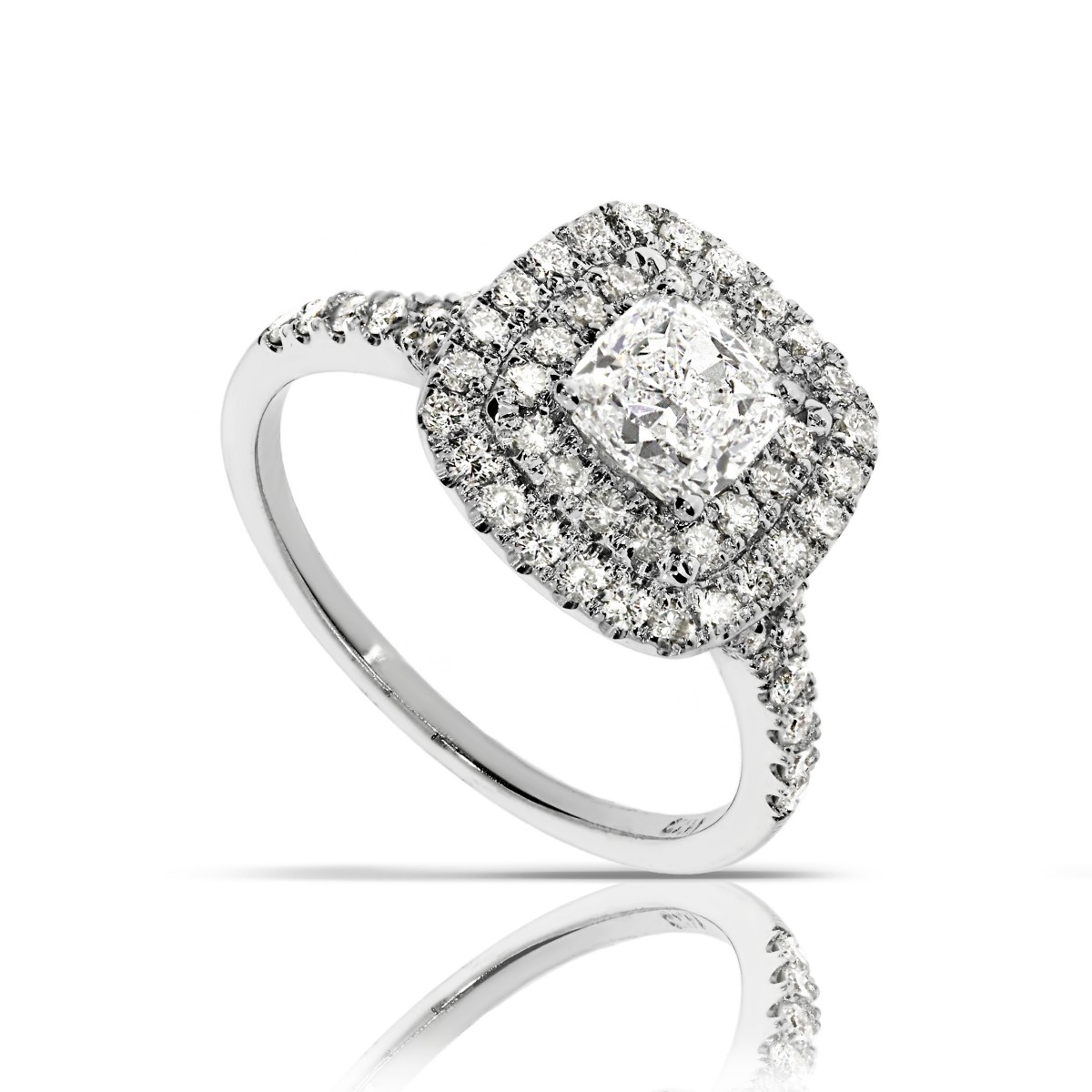1.50 Carat Diamond Halo Ring Shine
