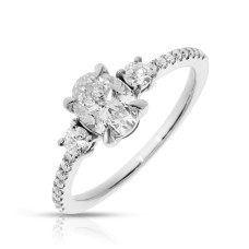 1.30 Carat Diamond Sidestone Ring Enchantment