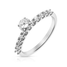 0.60 Carat Diamond Sidestone Ring Janice