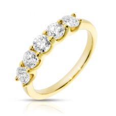 1.30 Carat Diamond Five-Stone Ring Vibrant Clouds