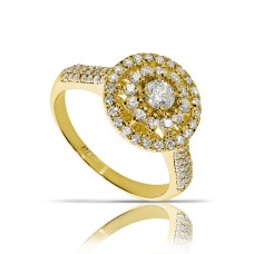 0.80 Carat Diamond Halo Ring Dizziness