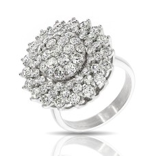 3.30 Carat Diamond Designer Ring Flower of Love