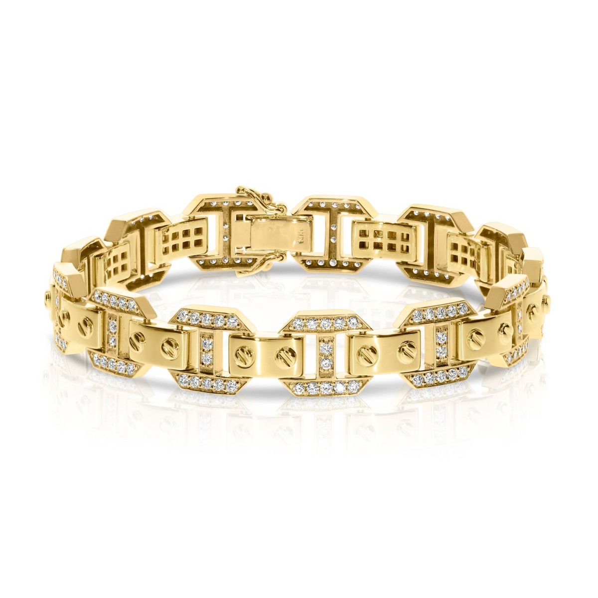 2.80 Carat Diamond Men's Bracelet Elegance Link