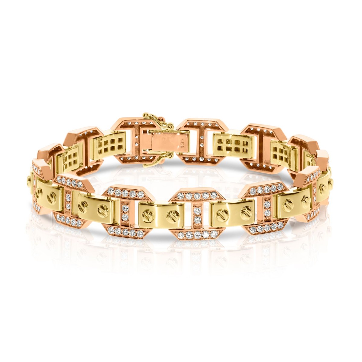 2.80 Carat Diamond Men's Bracelet Elegance Link