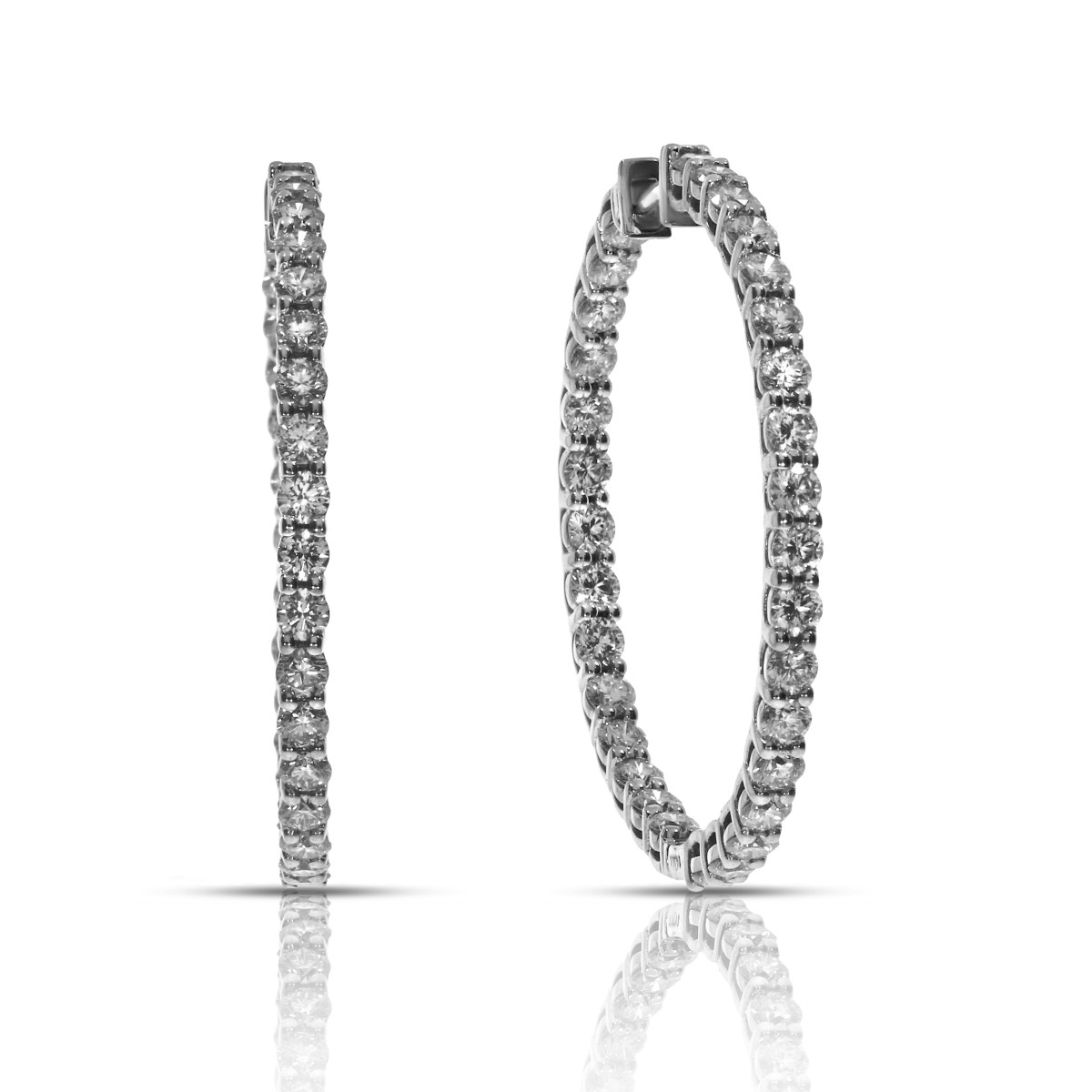 4.50 Carat Diamond Hoop Earrings Jennifer