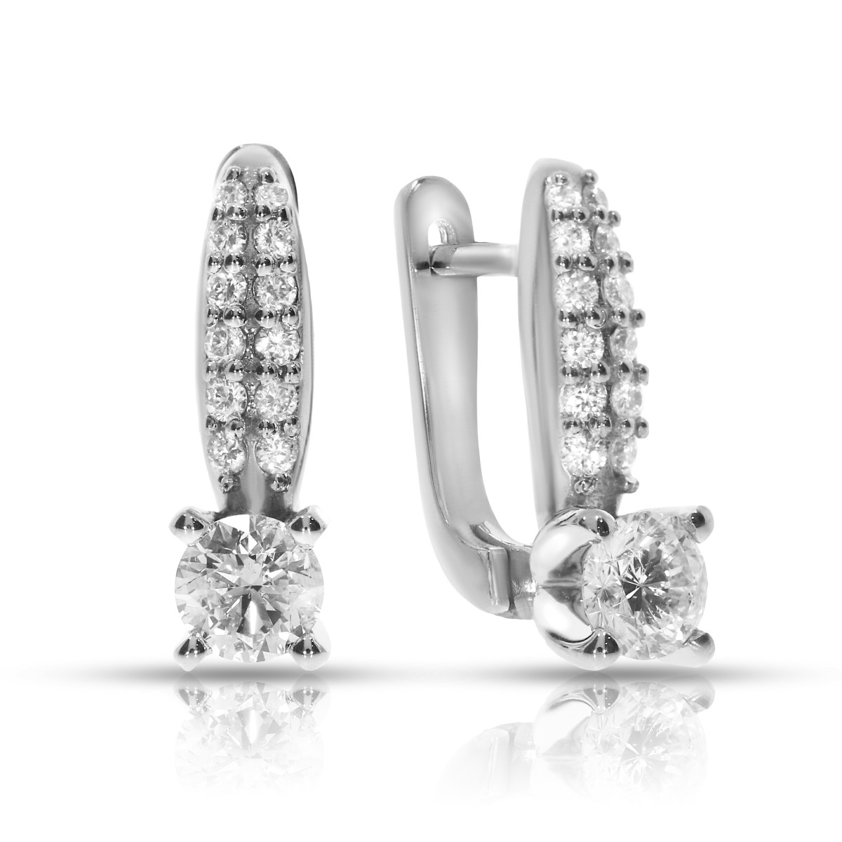 1 Carat Diamond Drop Earrings Brilliant Zing