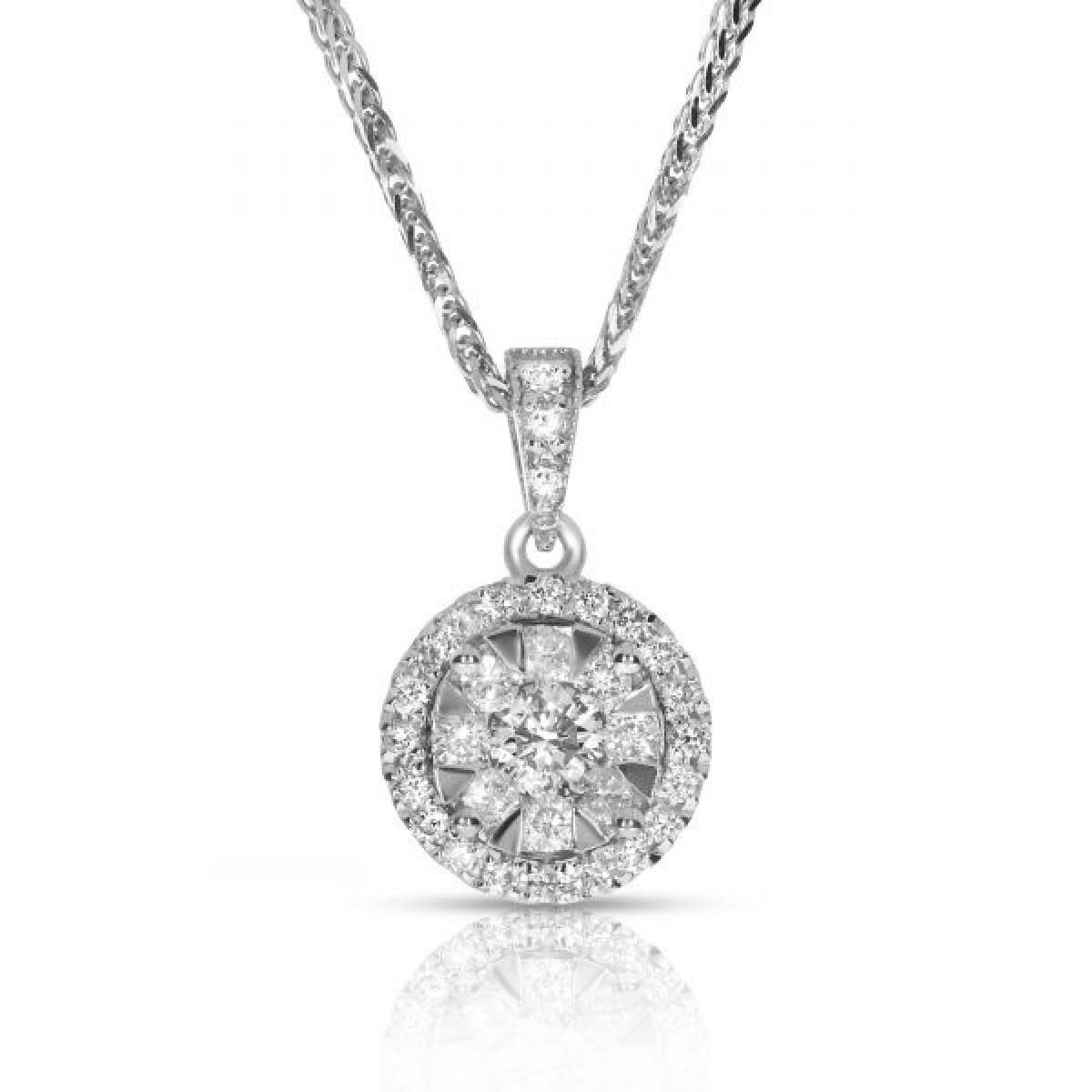 0.45 Carat Diamond Circle Pendant Golden Island