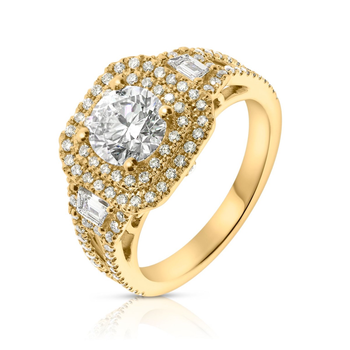 1.60 Carat Diamond Halo Ring Evelyn