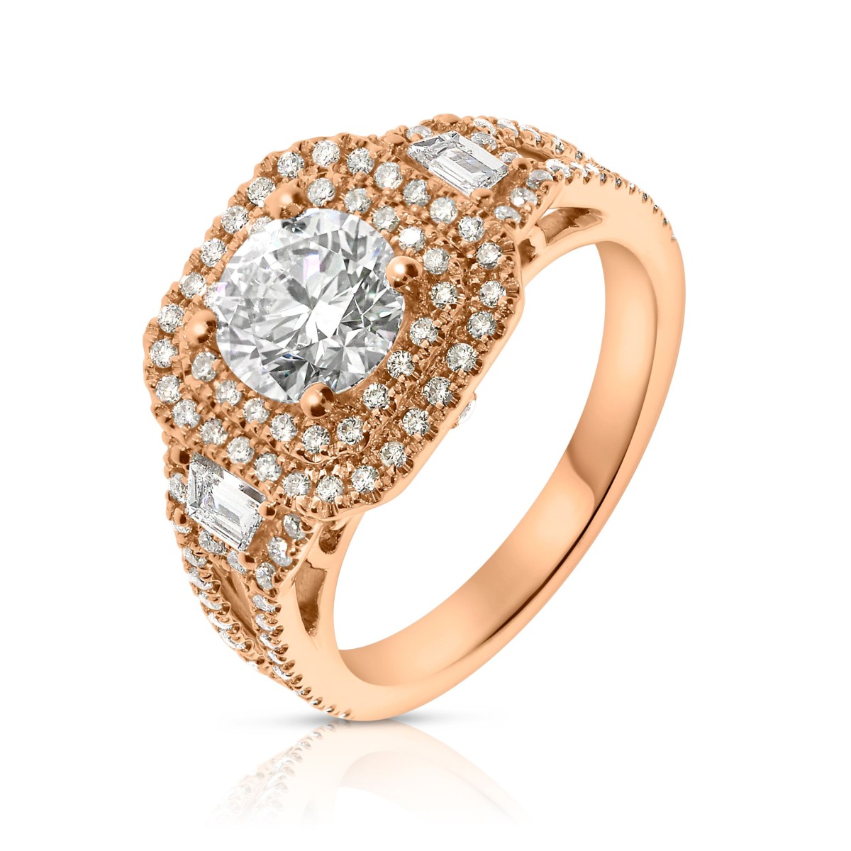 1.60 Carat Diamond Halo Ring Evelyn
