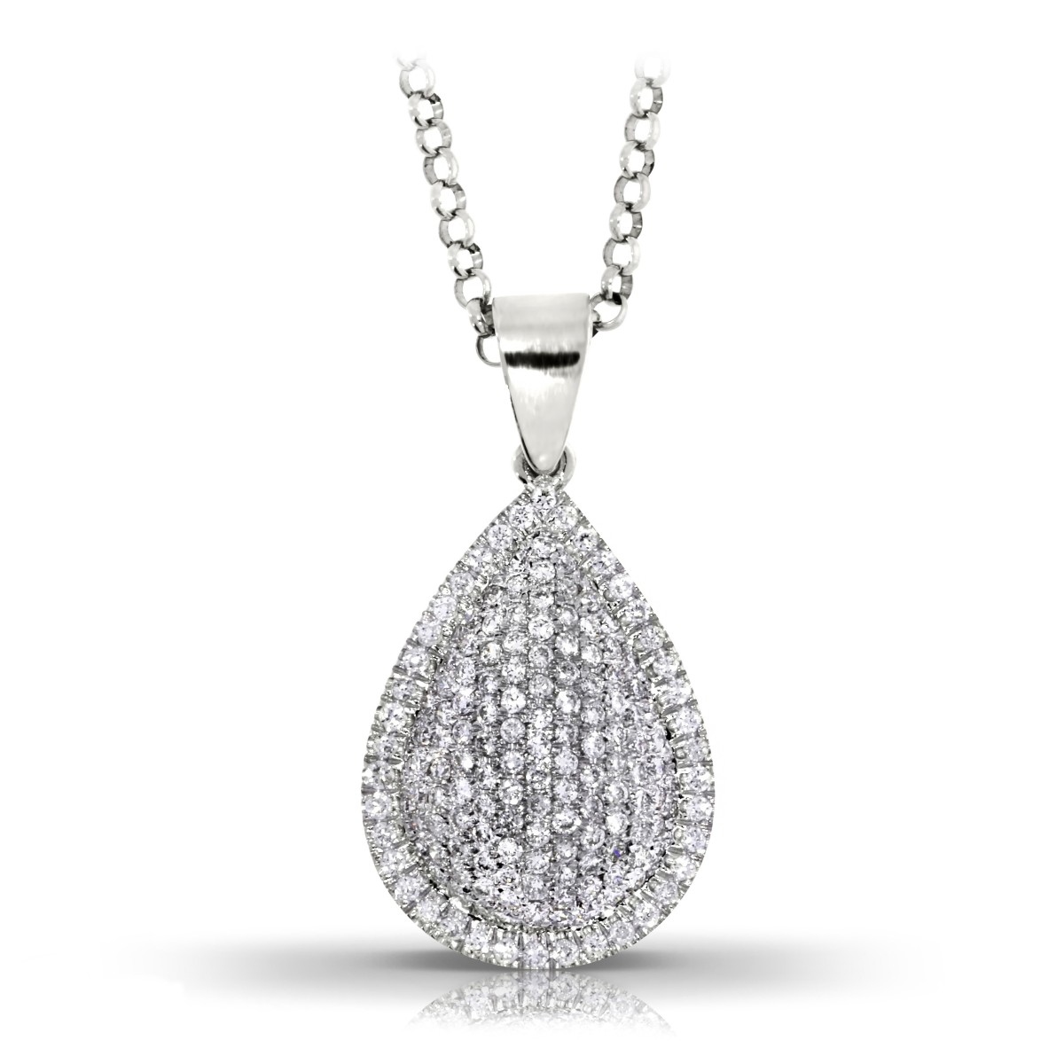 1 Carat Diamond Pear Pendant Sparkle Show