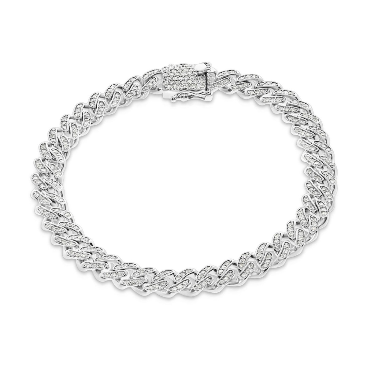 2.75 Carat Diamond Cuban Link Bracelet Lady