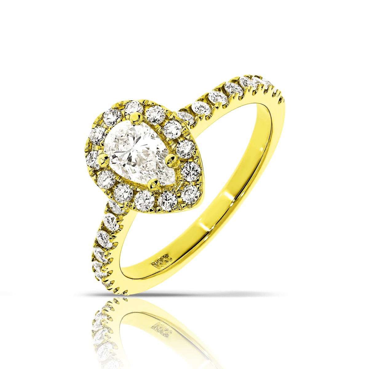 0.90 Carat Diamond Halo Ring Divine