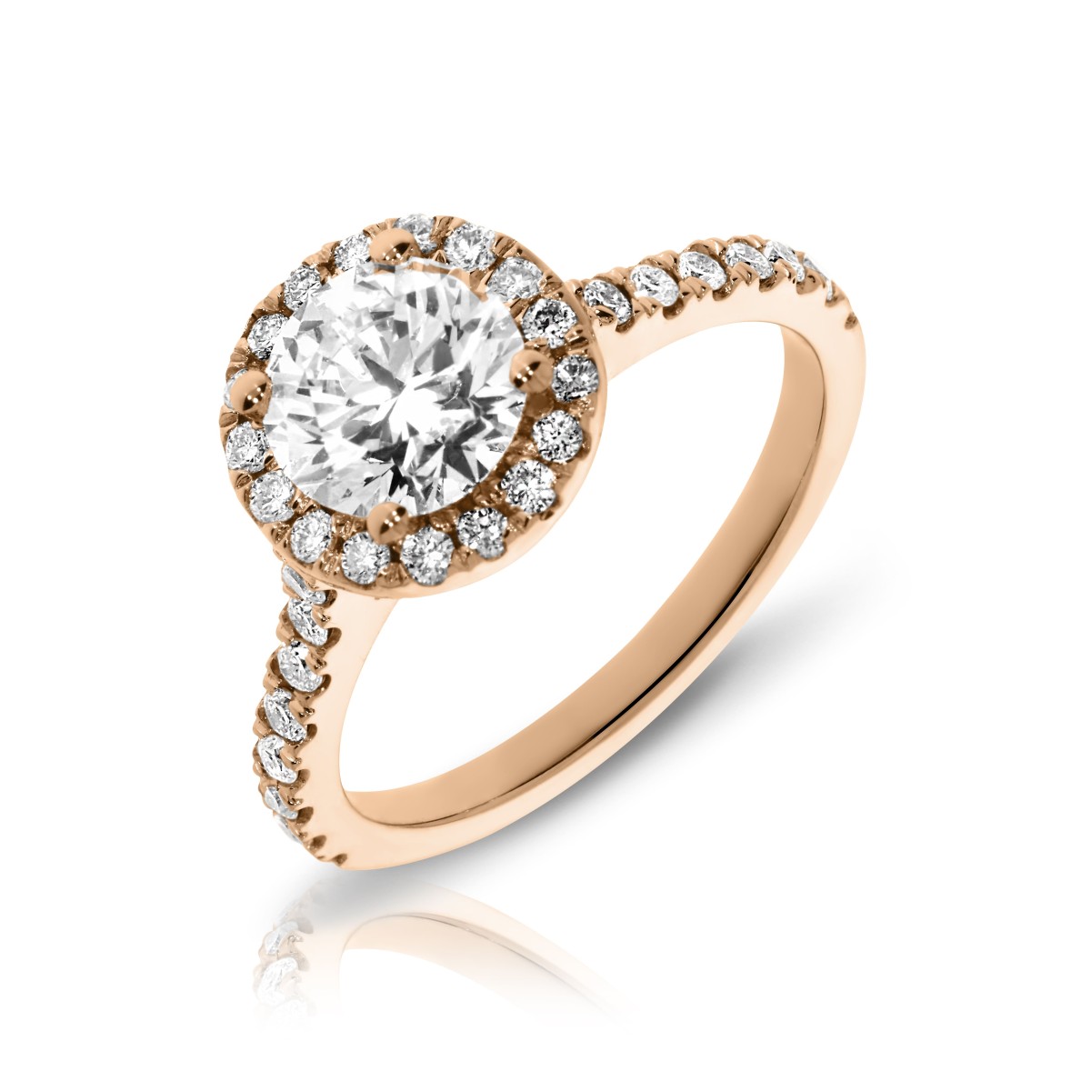 1 Carat Diamond Halo Ring Lily