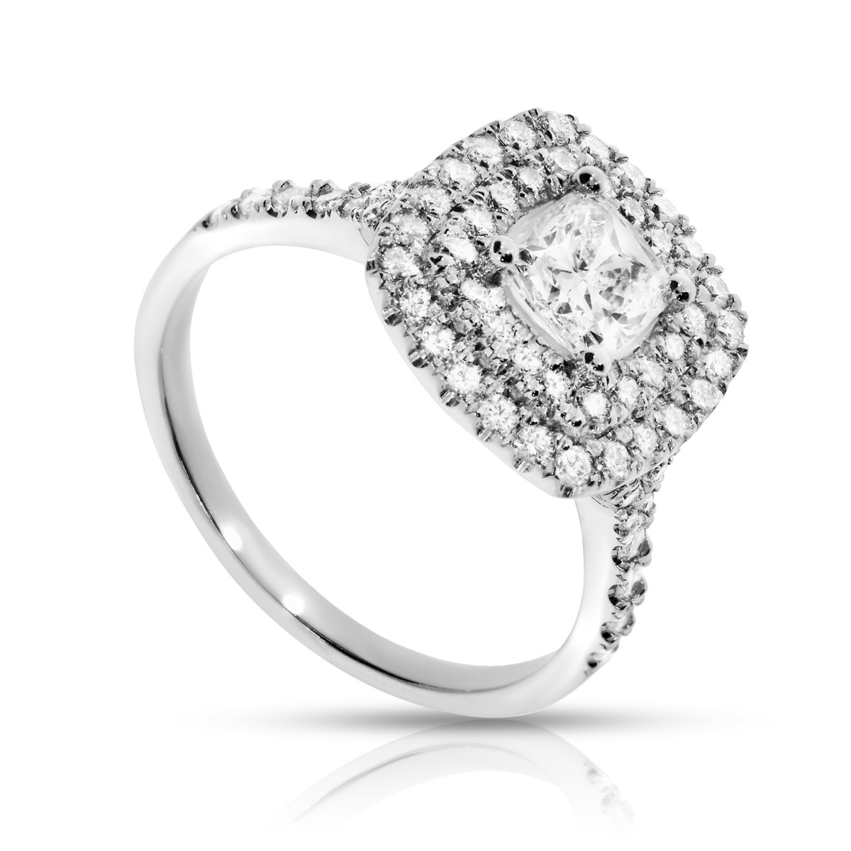 1.70 Carat Diamond Halo Ring Lover's Paradise