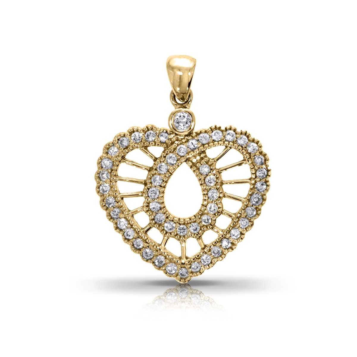 0.30 Carat Diamond Heart Pendant Cassiopeia
