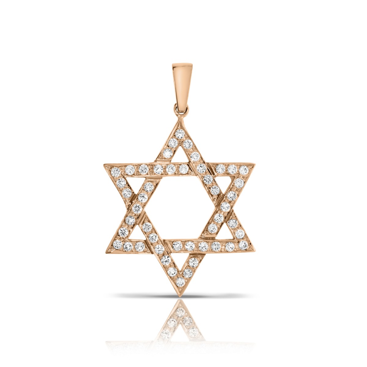0.80 Carat Diamond Pendant Shield of David