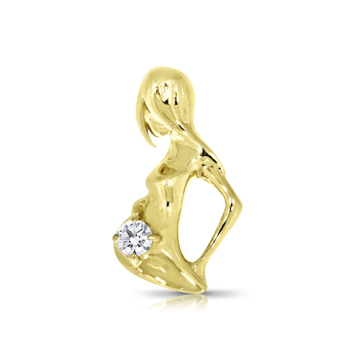 0.15 Carat Diamond Pregnancy Pendant Baby Spirit