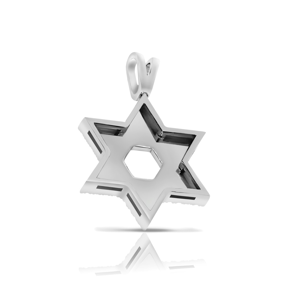 Black & White Diamond Pendant Lucky Star