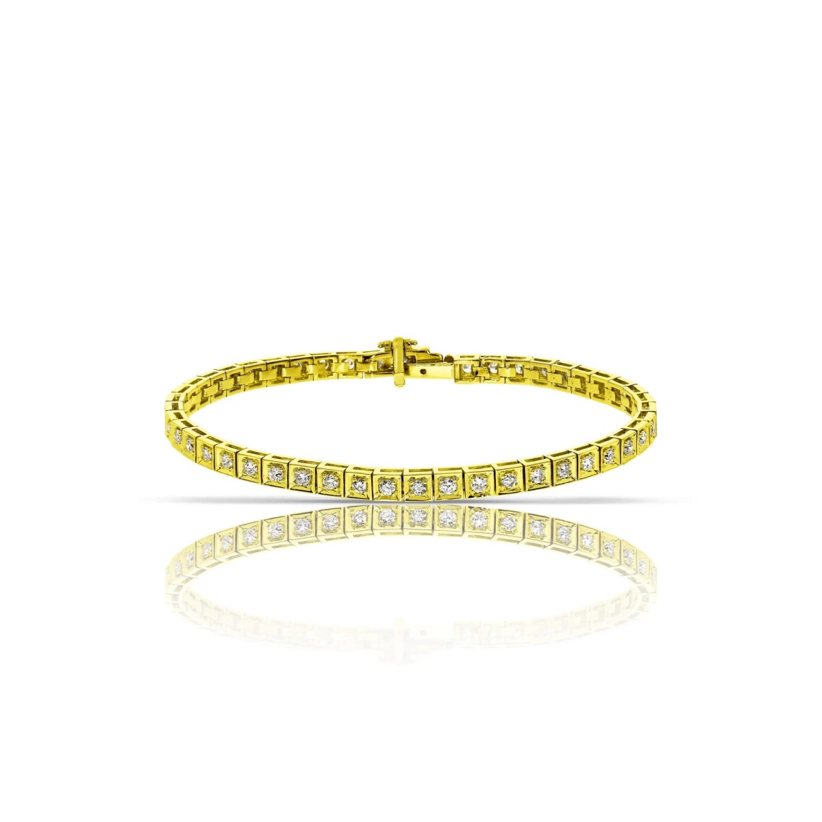 1.45 Carat Diamond Tennis Bracelet Exquisite Square