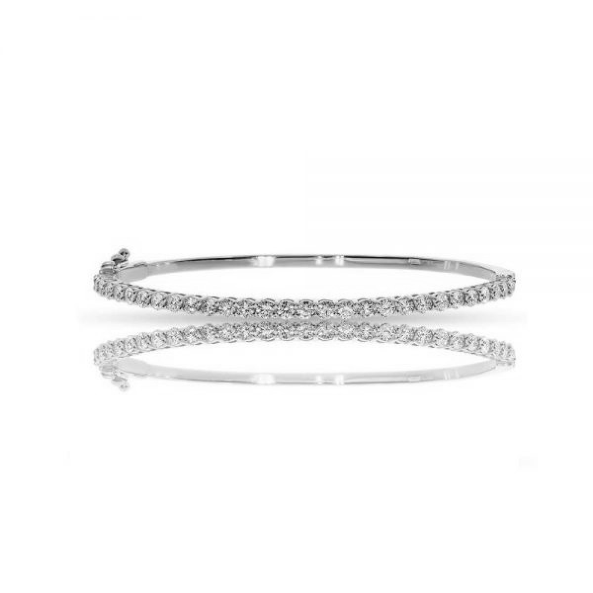 2 Carat Diamond Bangle Bracelet Delicate Path