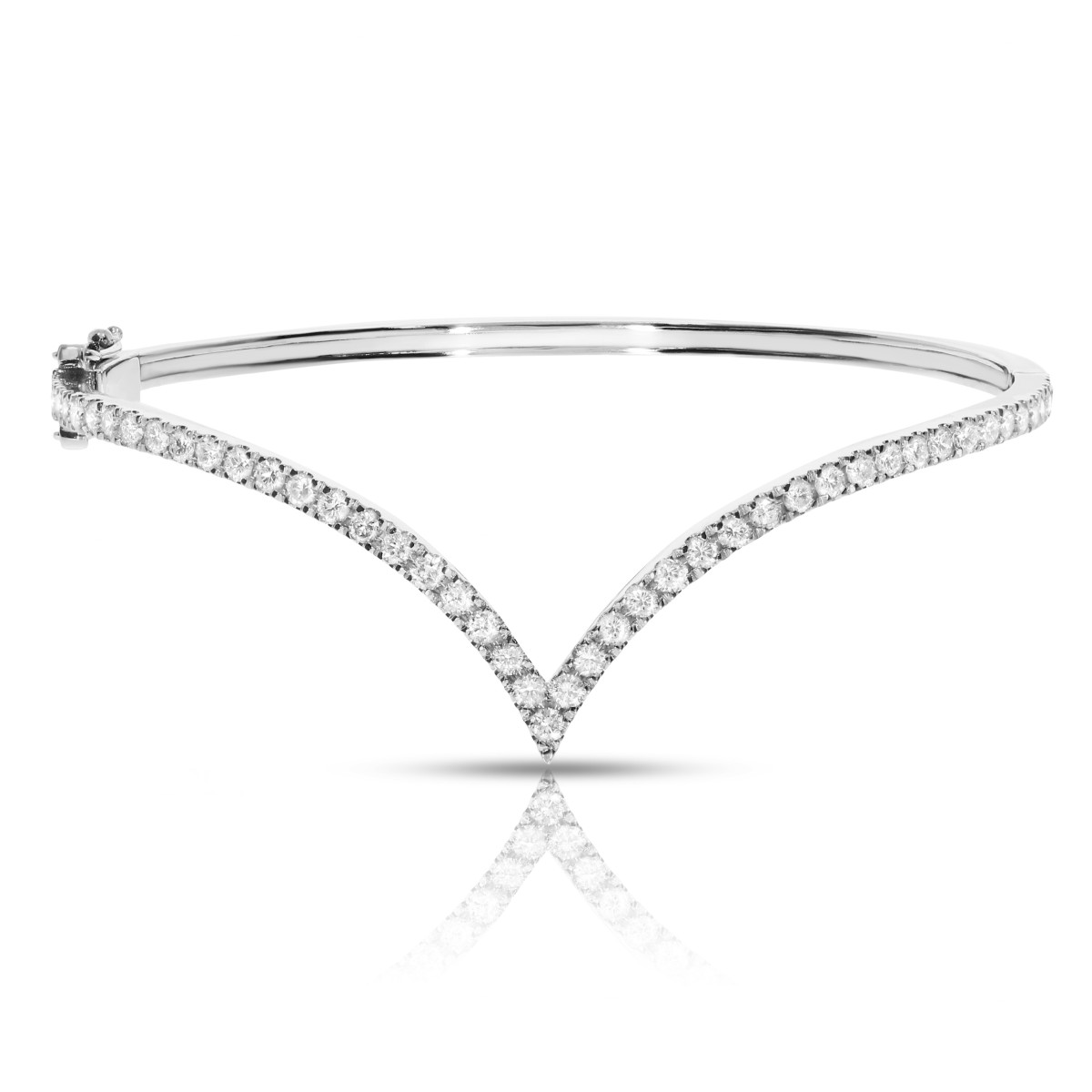 1.50 Carat Diamond V Bangle Bracelet Diadem