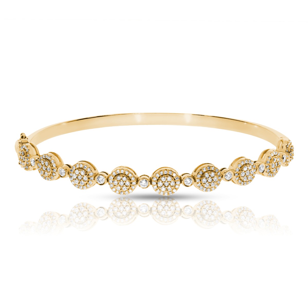 1.50 Carat Diamond Bangle Bracelet Gerbera