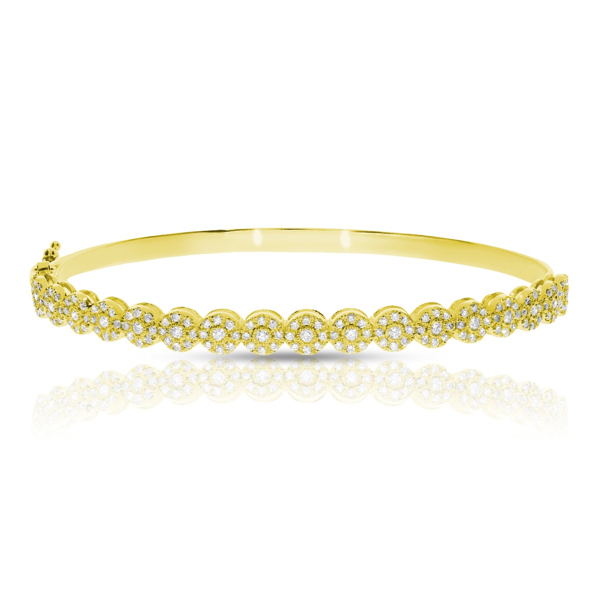 1 Carat Diamond Bangle Bracelet Asters
