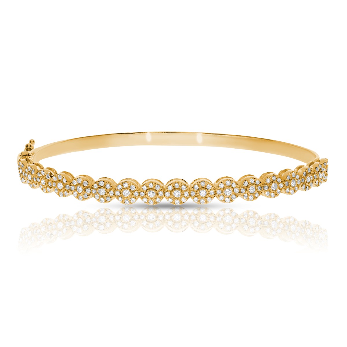 1 Carat Diamond Bangle Bracelet Asters