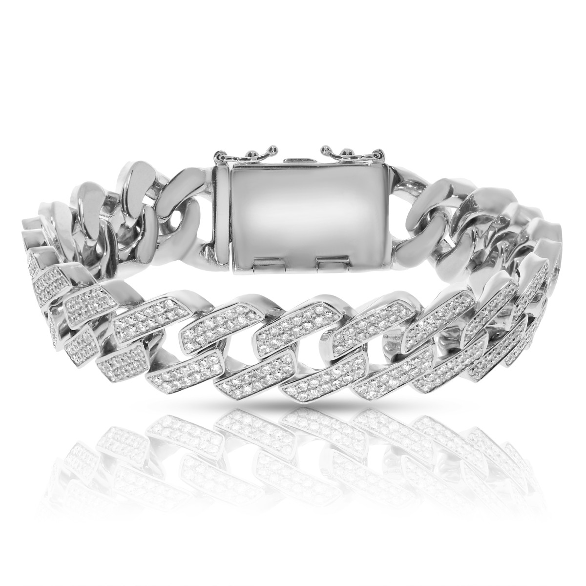 10 Carat Diamond Men's Cuban Bracelet Hephaestus