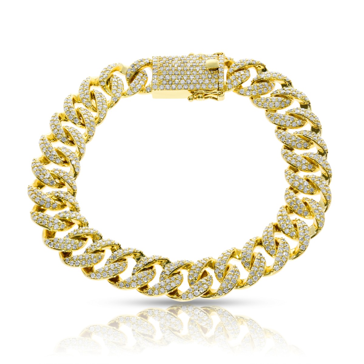 7 Carat Diamond Men's Cuban Bracelet Superhuman