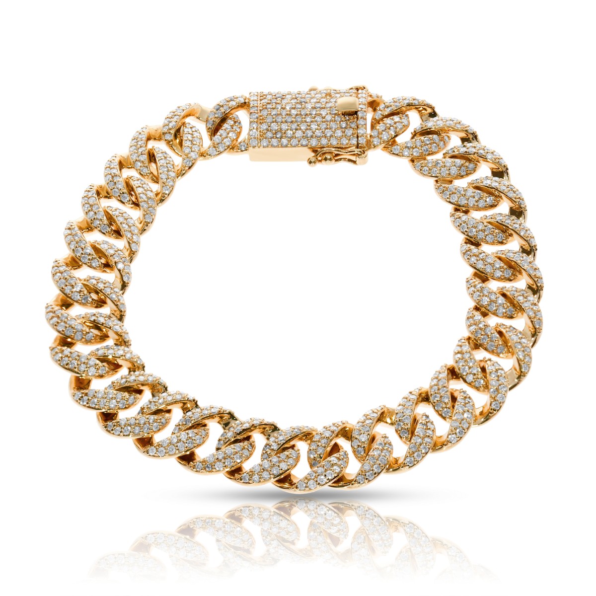7 Carat Diamond Men's Cuban Bracelet Superhuman