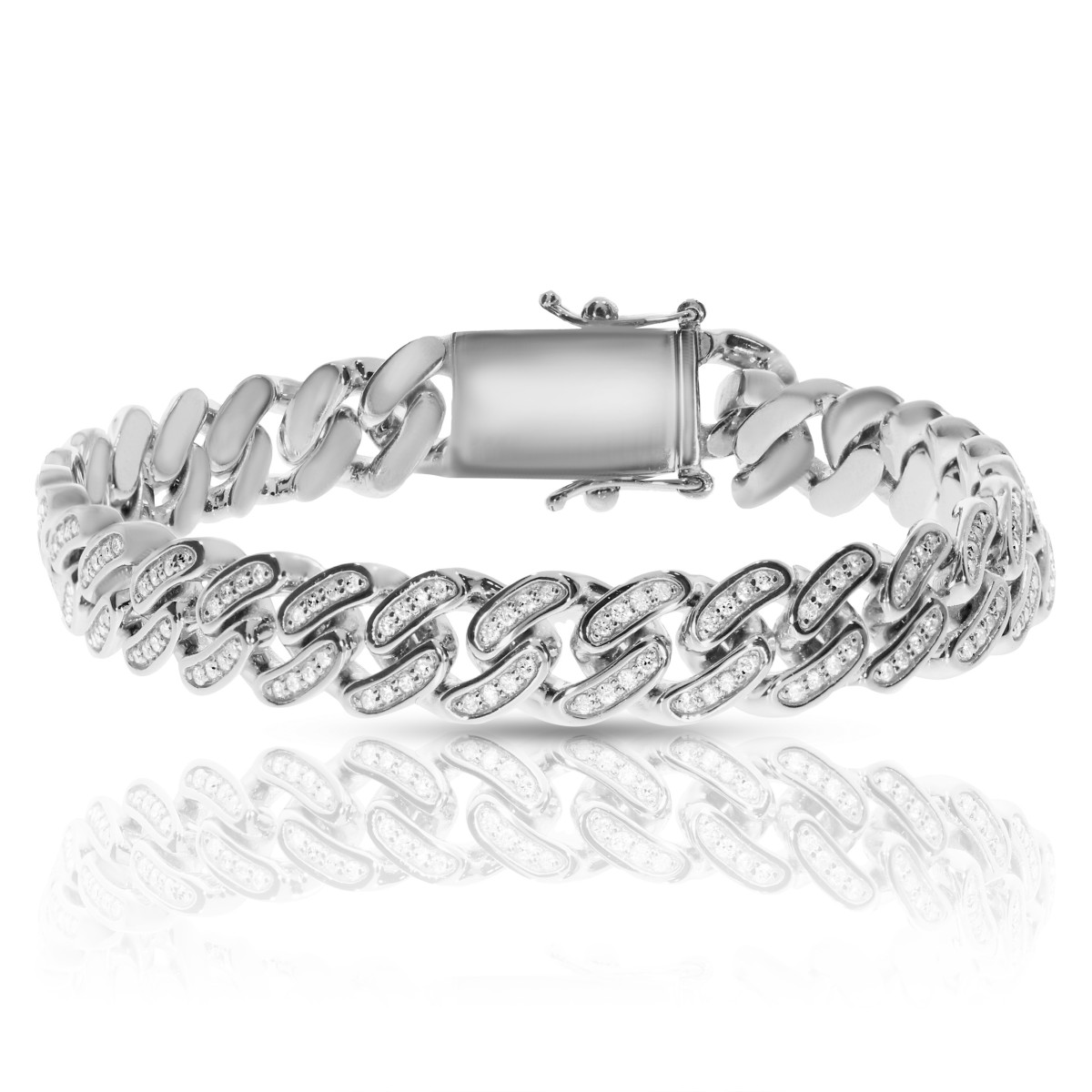 2 Carat Diamond Men's Bracelet Cuban Link Chain