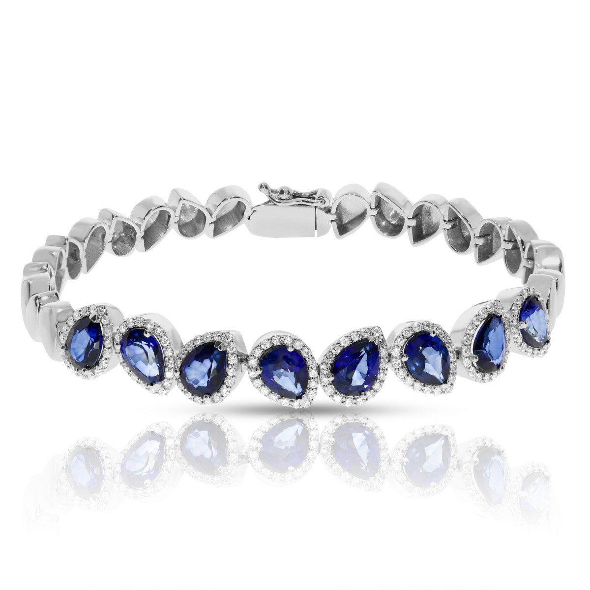 8 Carat Sapphire & Diamond Bracelet Deep Ocean