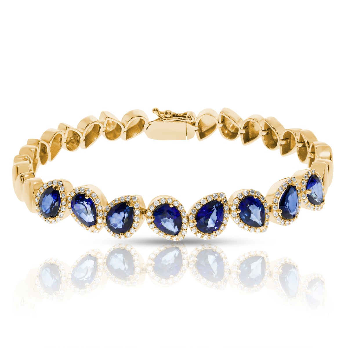8 Carat Sapphire & Diamond Bracelet Deep Ocean