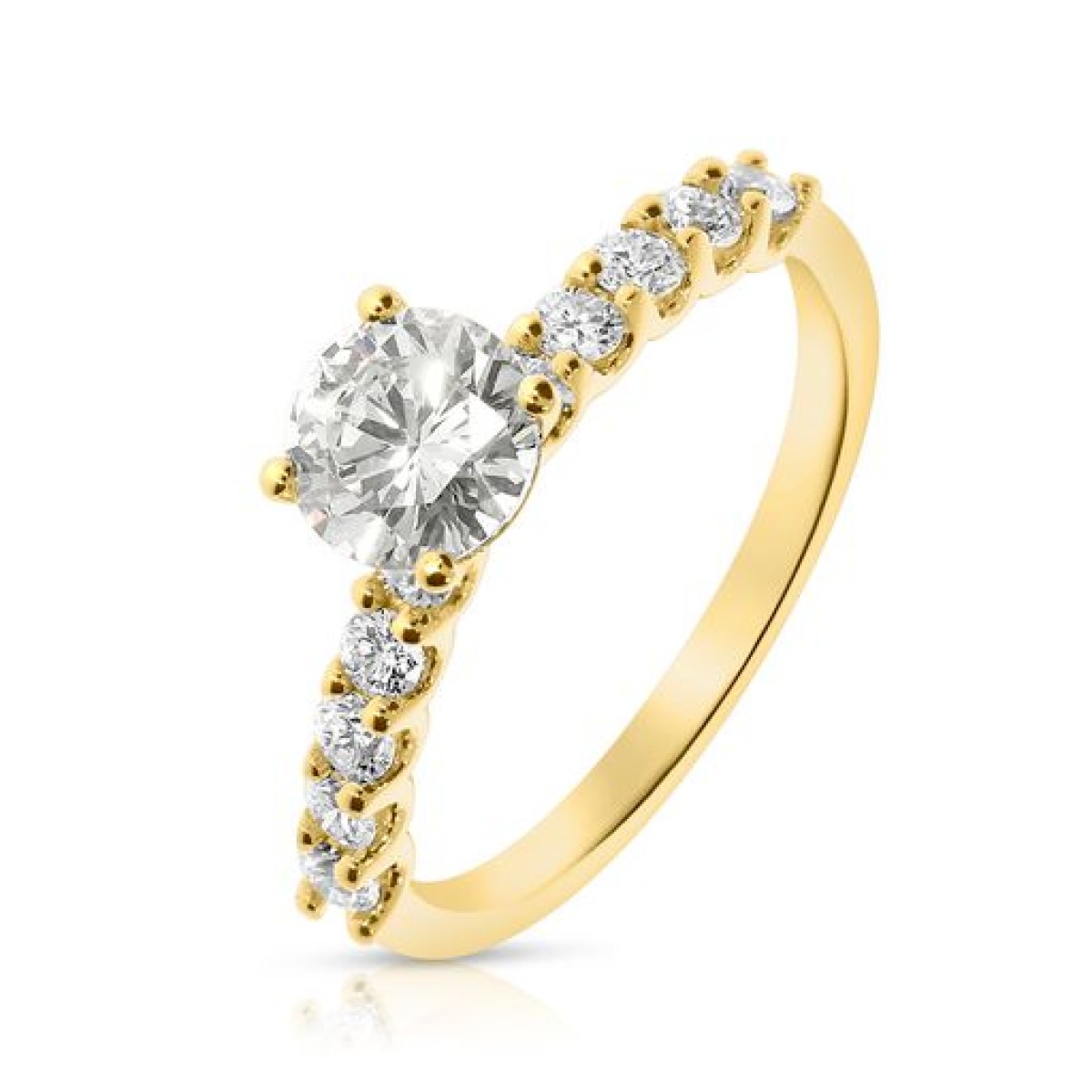 1 Carat Diamond Sidestone Ring Aubrey