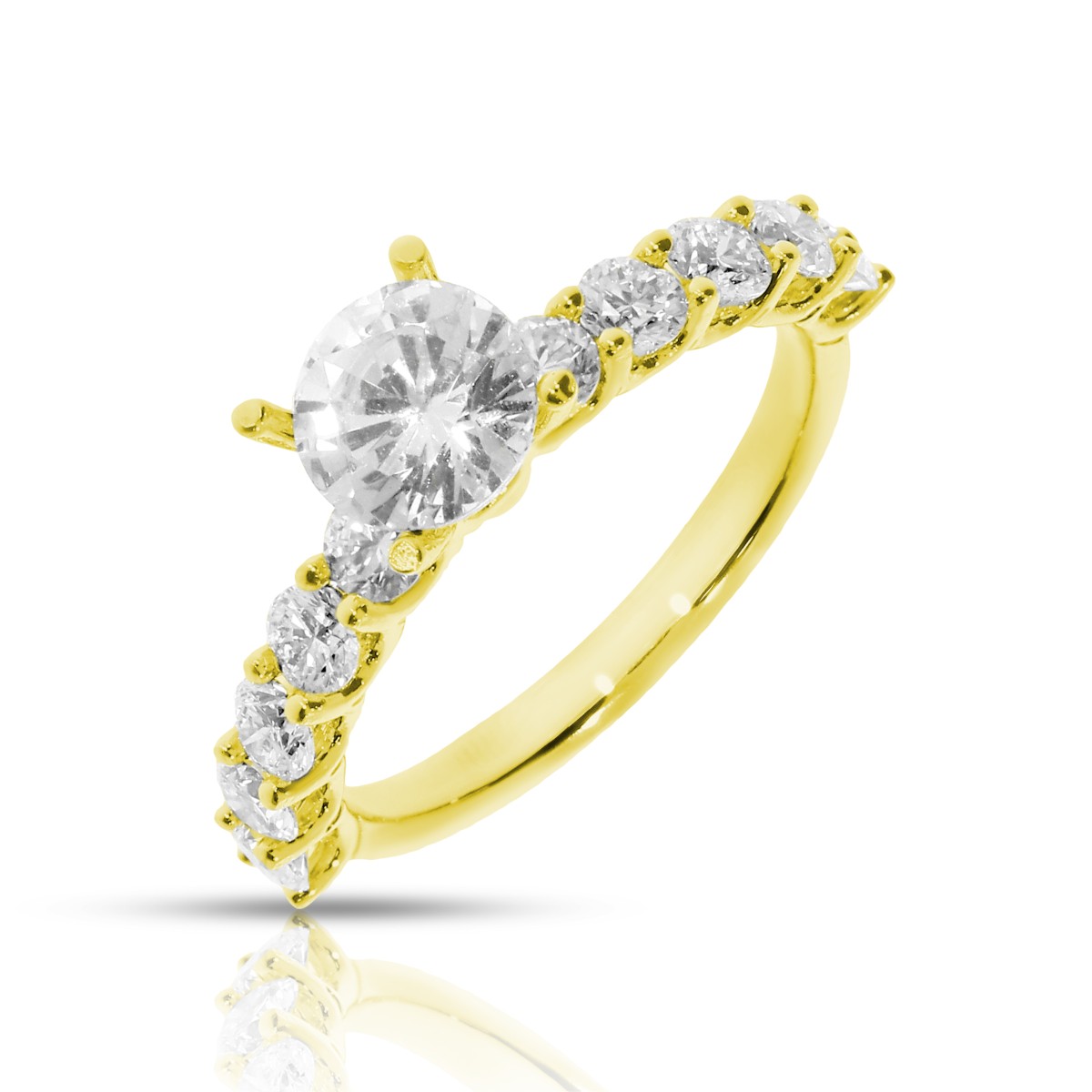 2.20 Carat Diamond Sidestone Ring Abigail