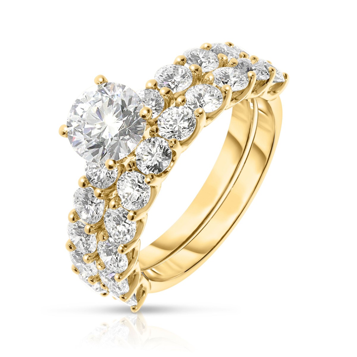 3.50 Carat Diamond Sidestone Ring Abigail
